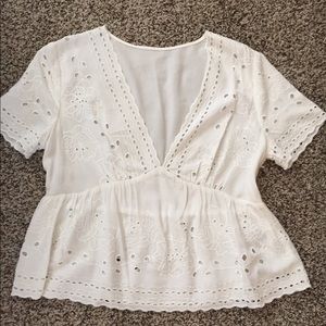 White embroidered top